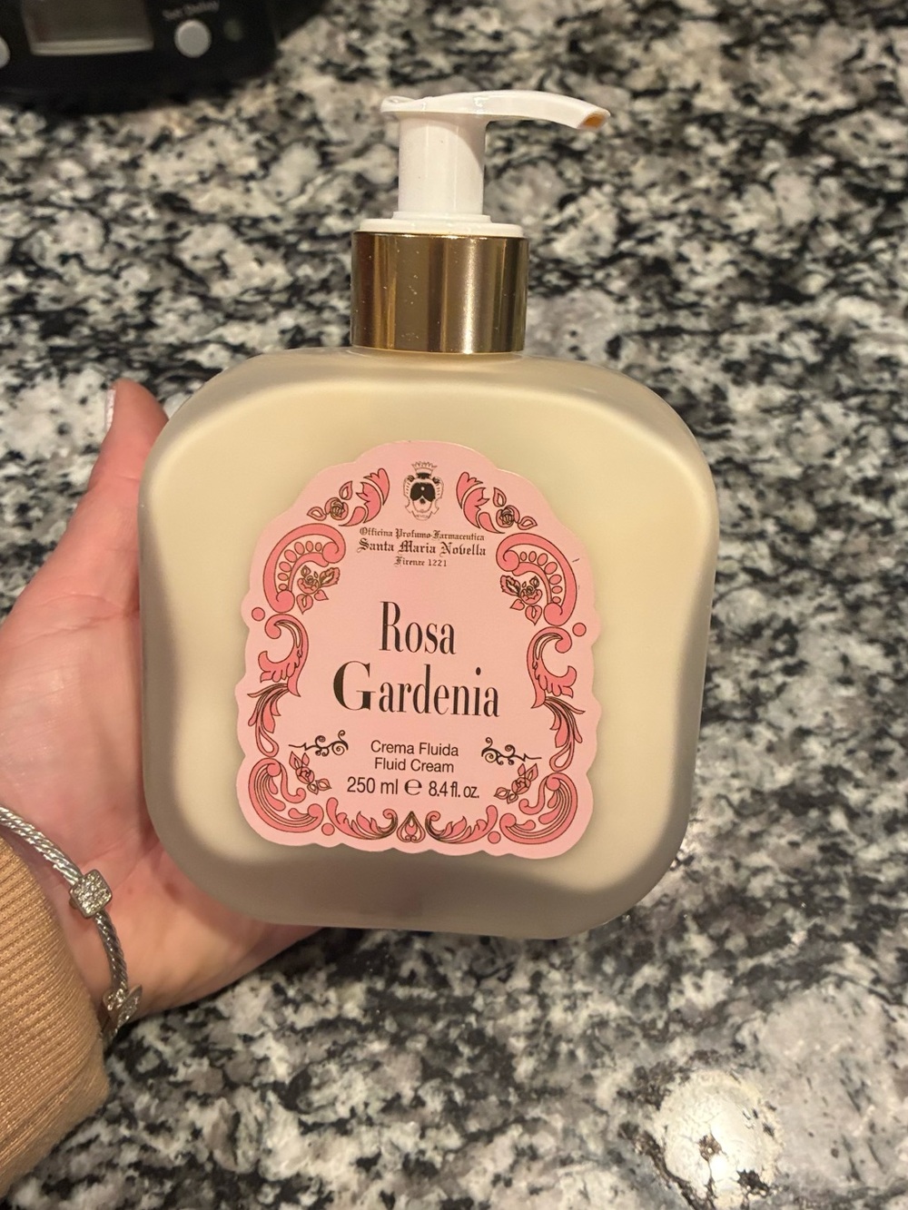 Santa Maria Novella Rosa Gardenia Fluid Body Cream 250ml - Nearly Full!